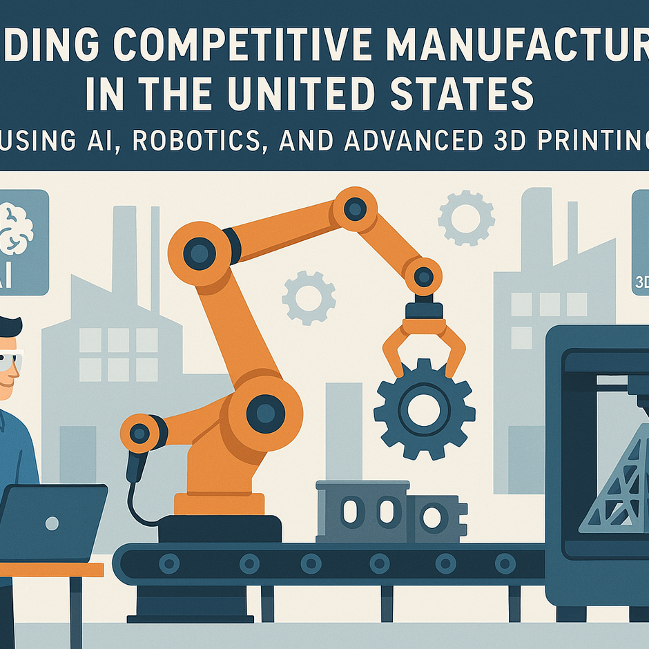 How the United States Can Surpass China in Manufacturing Using AI Robotics and Advanced 3D Printing