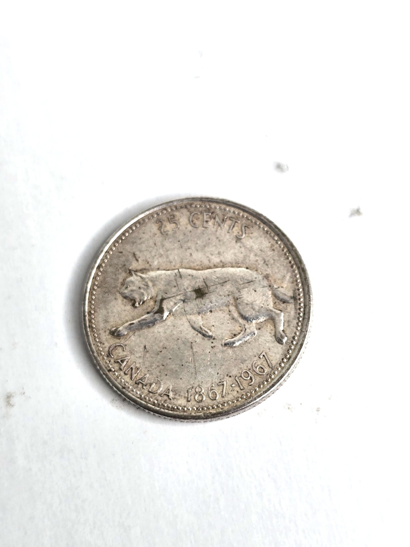 1967 Silver Canadian Quarter