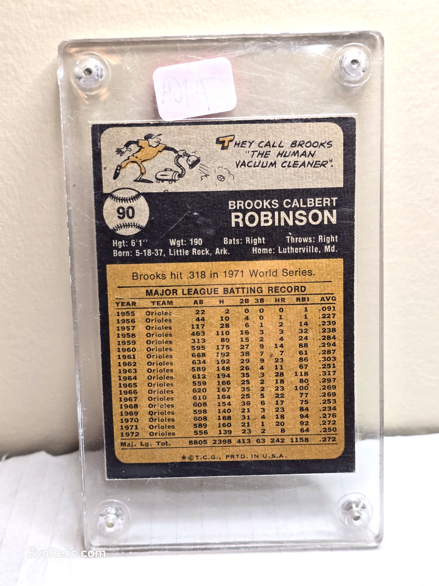 1973 Topps Baseball Card Brooks Robinson Baltimore Orioles No 90