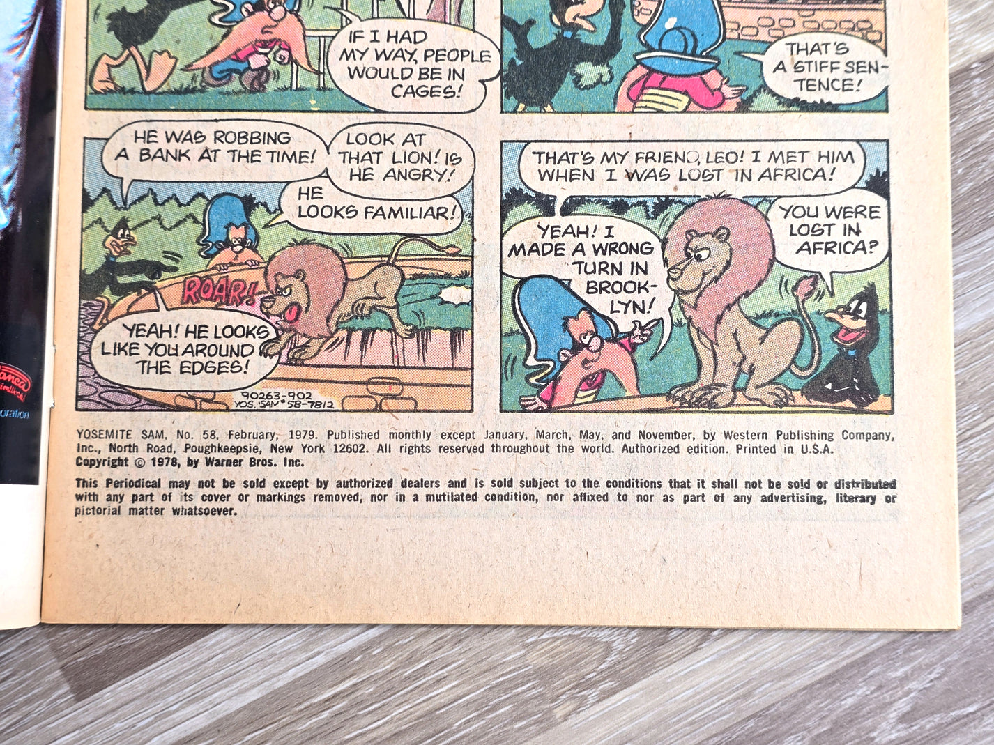 1979 Yosemite Sam Comic Book Gold Key No 58 February