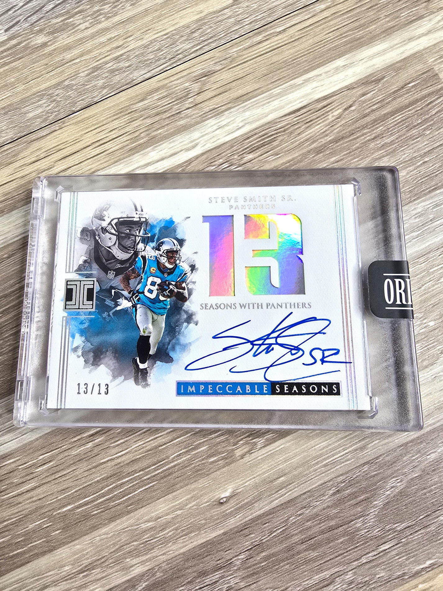 Steve Smith Sr. NFL Signed Autograph 2017 Panini Impeccable Seasons #ISN-SS Limited Edition 13/13 - Extremely Rare  