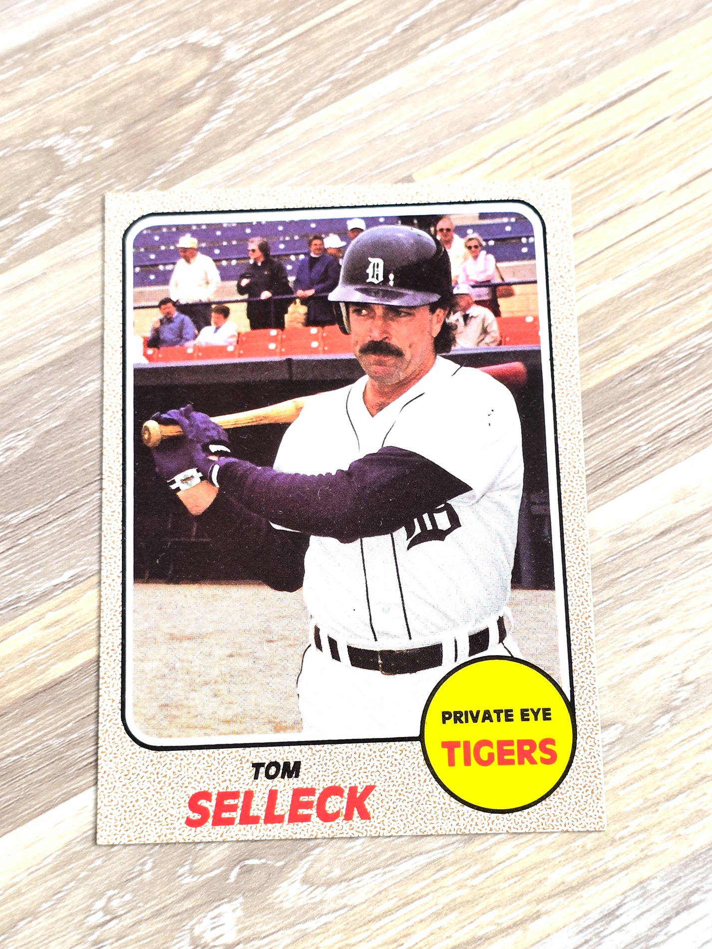 1992 Topps Tom Selleck Detroit Tigers Baseball Card