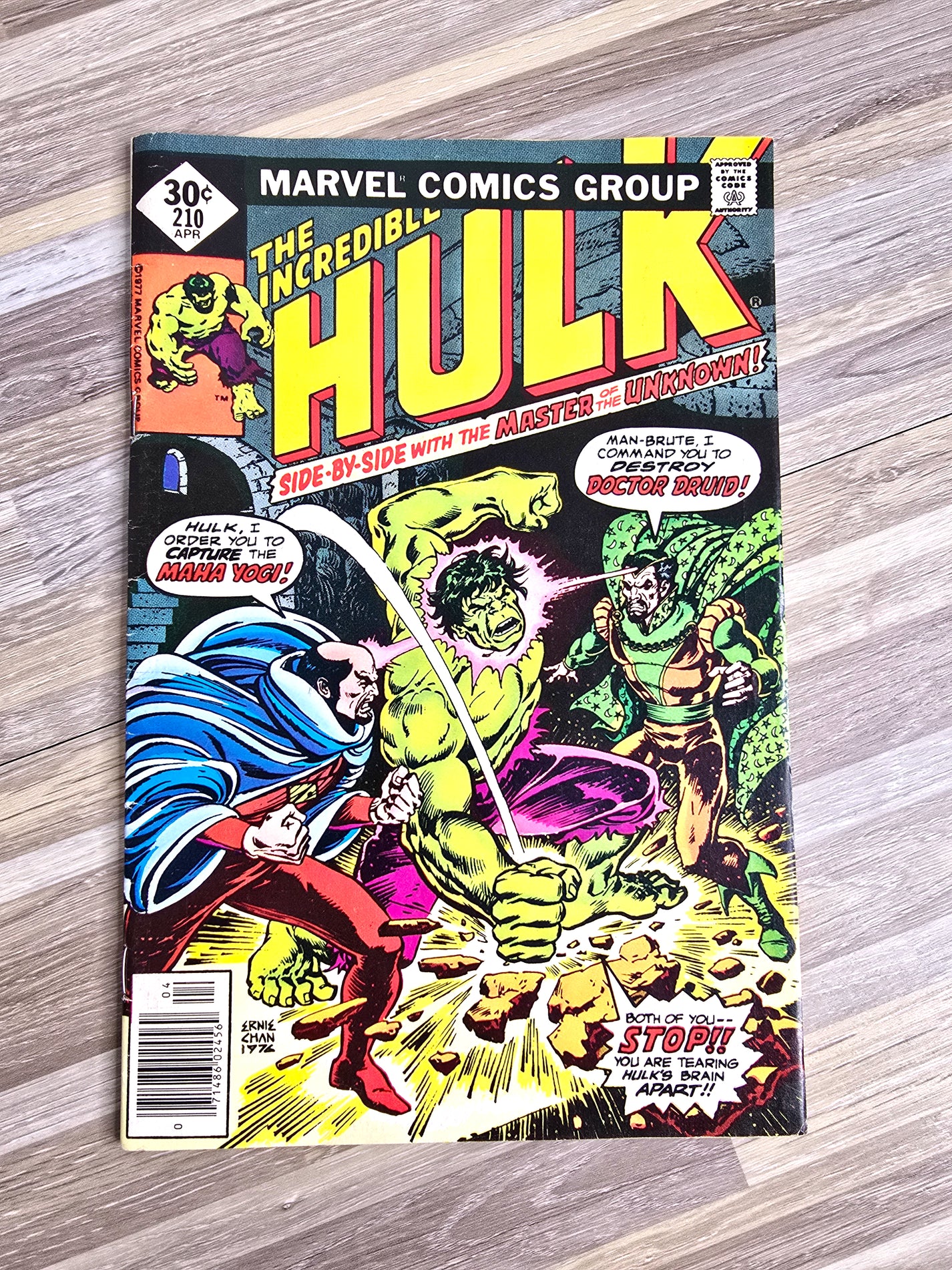 1977 Marvel Comics Incredible Hulk Destroy Doctor Druid #210