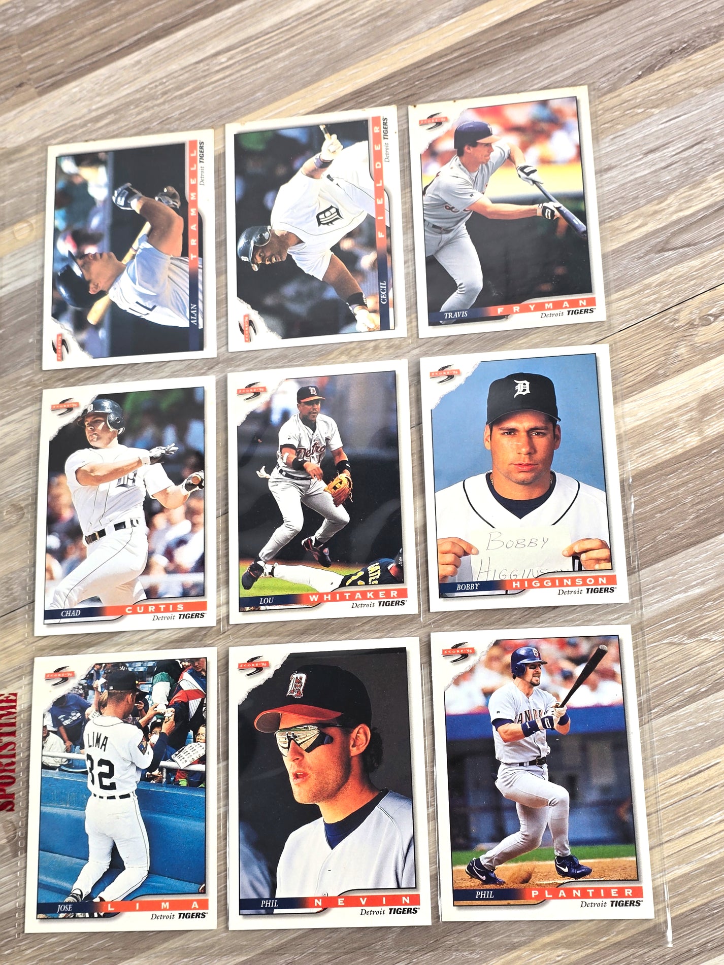 Vintage Detroit Tigers 8 Baseball Card Set 1990s Pinnacle