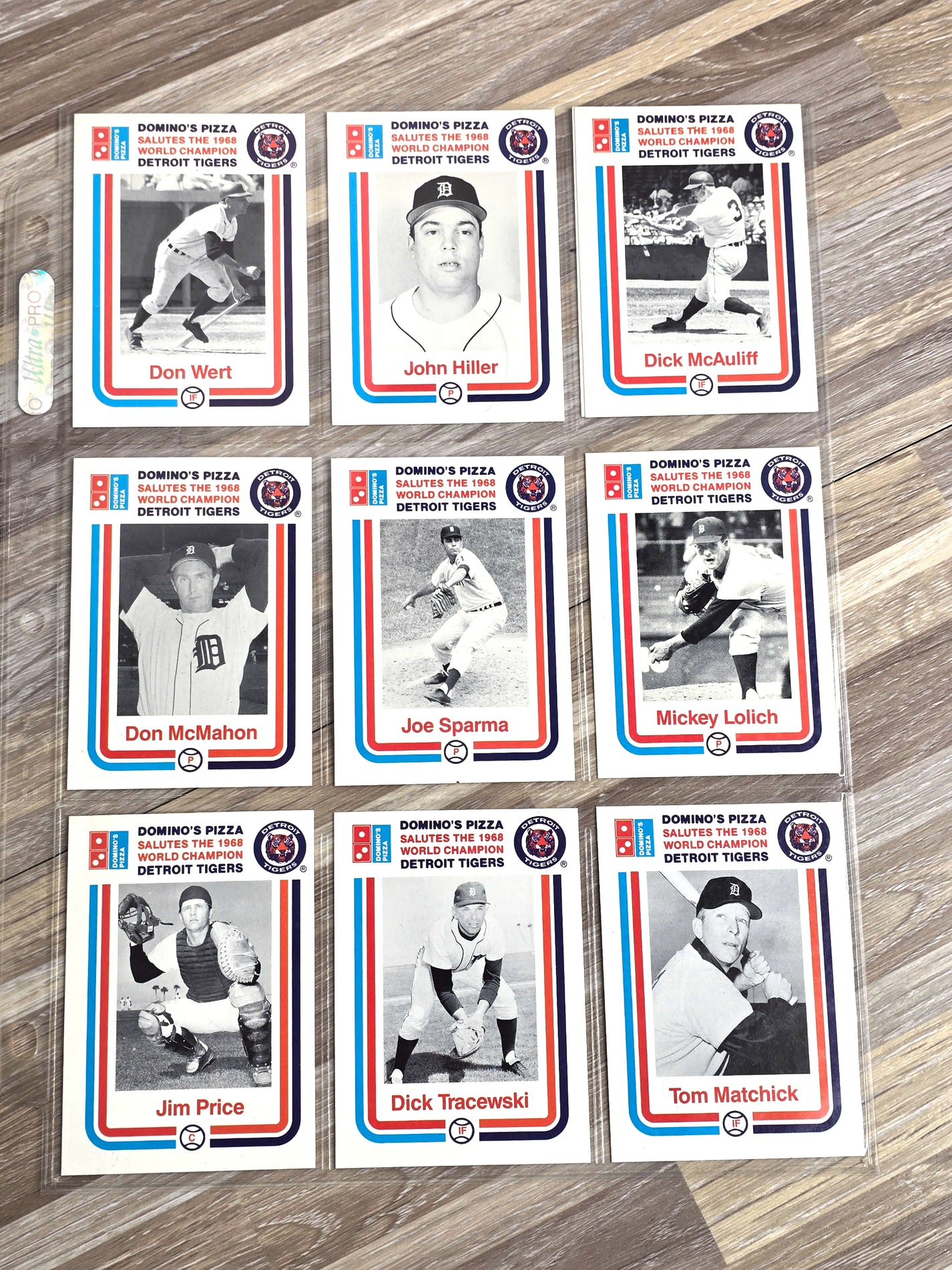 Vintage Baseball Card Set 1968 Detroit Tigers Domino's Pizza Collectibles