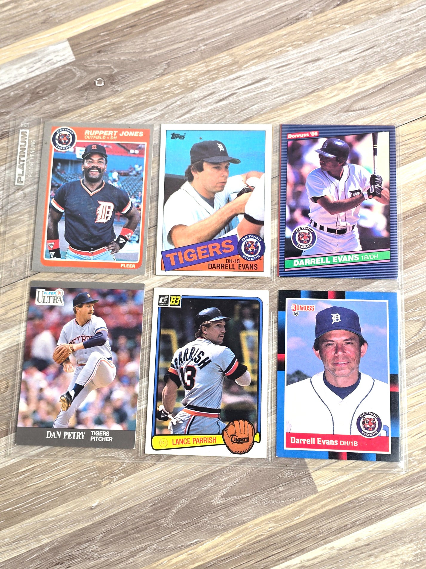 Vintage Tigers Baseball 6 Card Set Bundle Deal