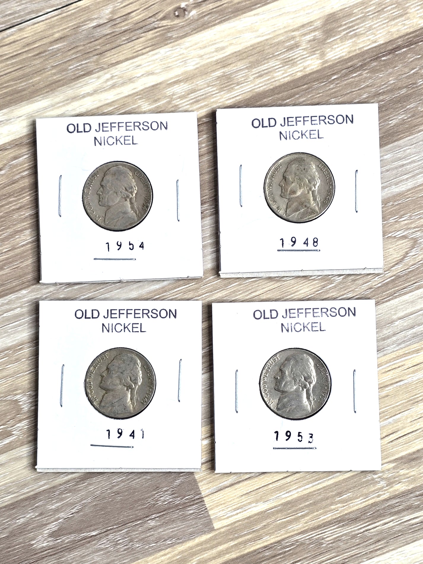 Vintage Jefferson Nickel 4 Coin Lot