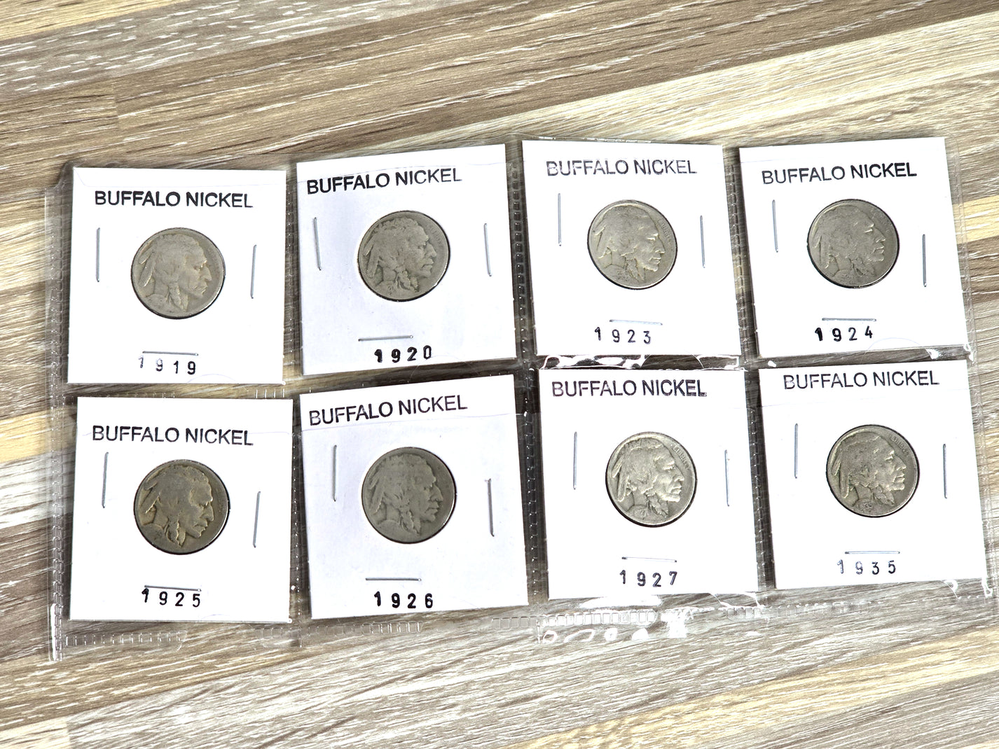 1919 - 1935 Indian Head Buffalo Nickels 8 Coins Lot