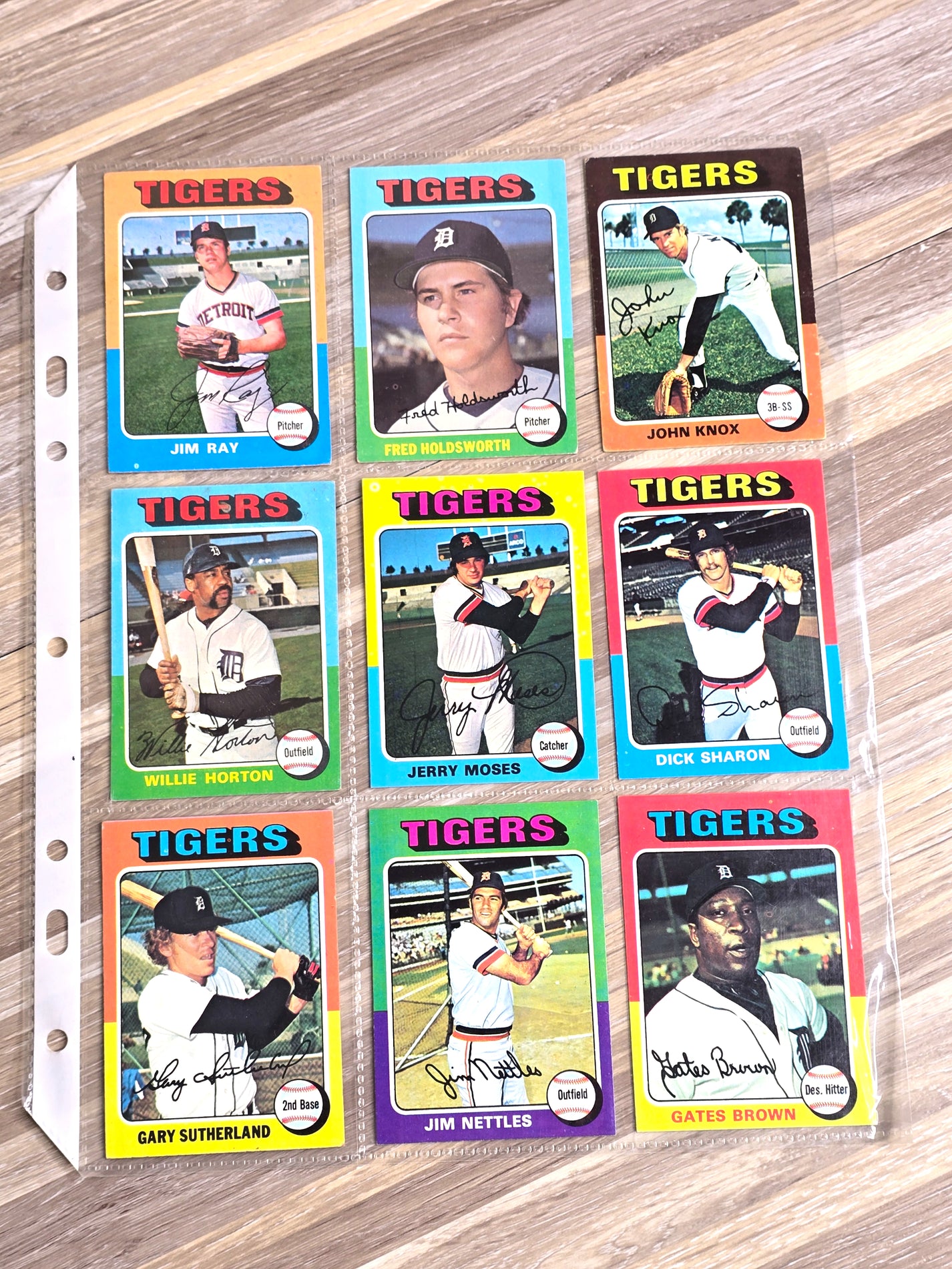 Topps Baseball Cards 1975 Deal 9 Detroit Tigers Card Lot