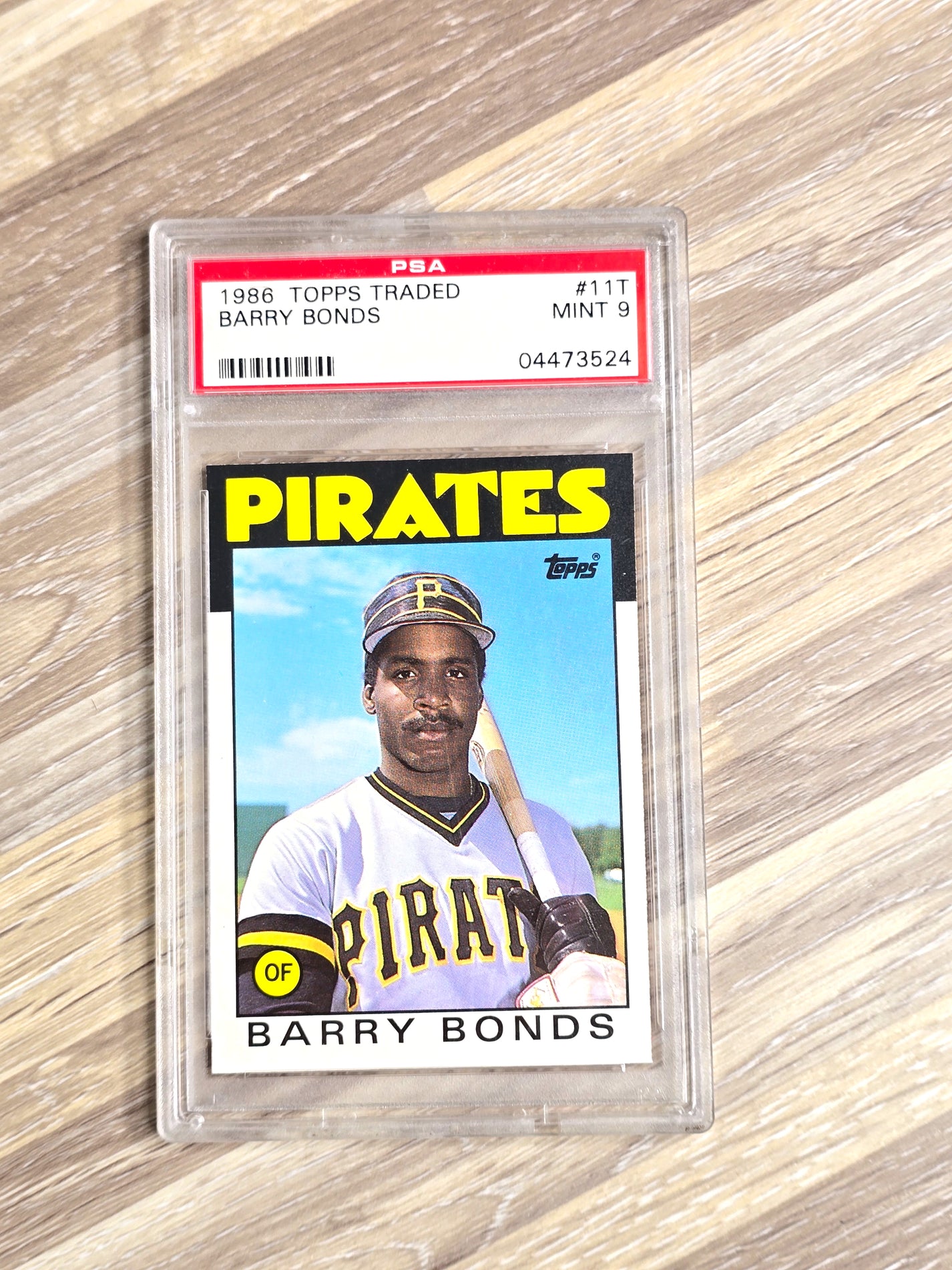 Topps 1986 Barry Bonds Rookie Baseball Card #11T PSA Mint 9