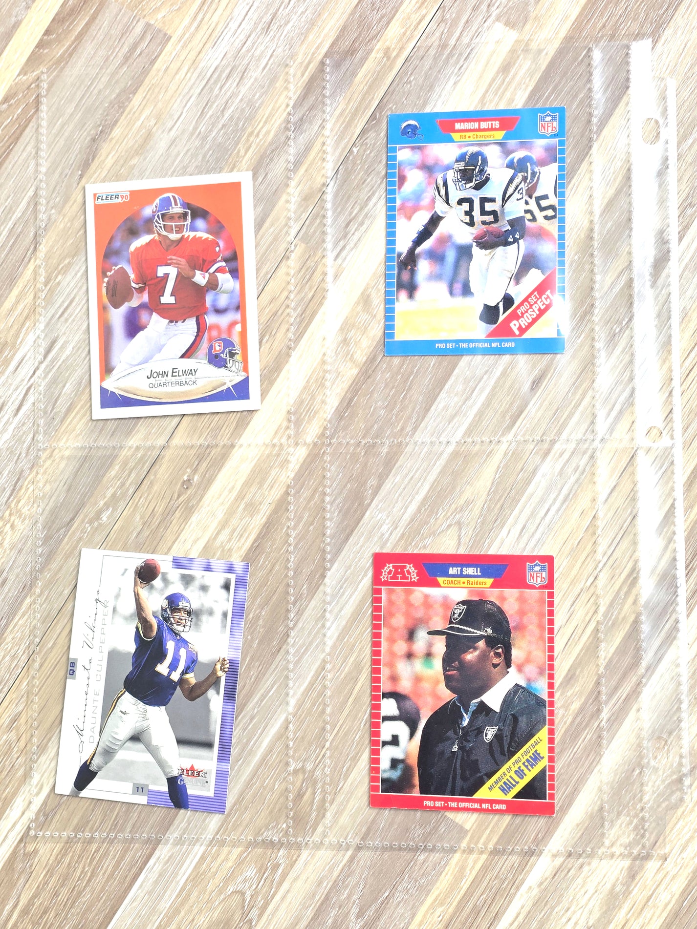 Vintage NFL Football 4 Cards Deal