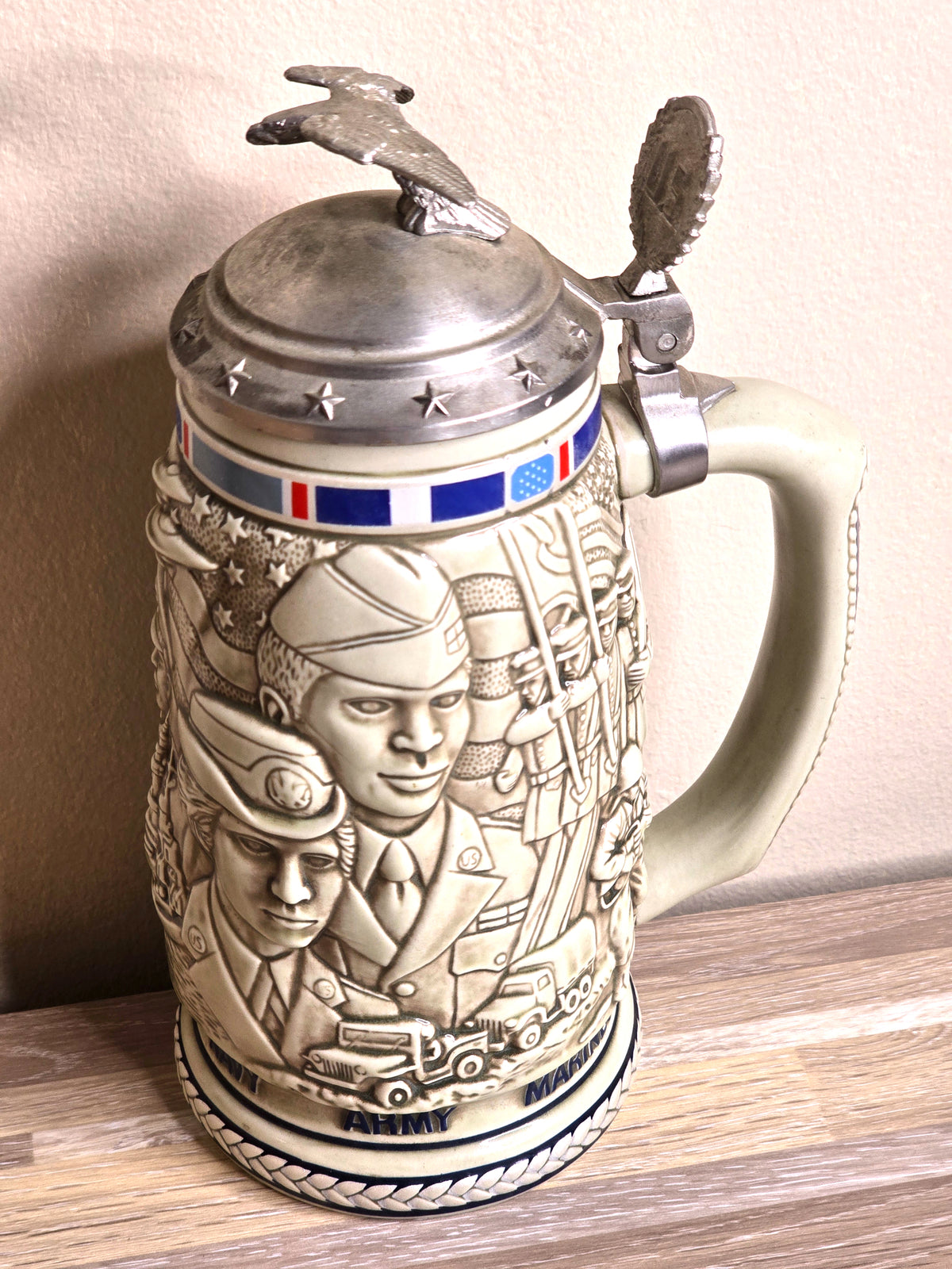 1990 Militaria Stein Tribute Mug AVON Limited Edition
