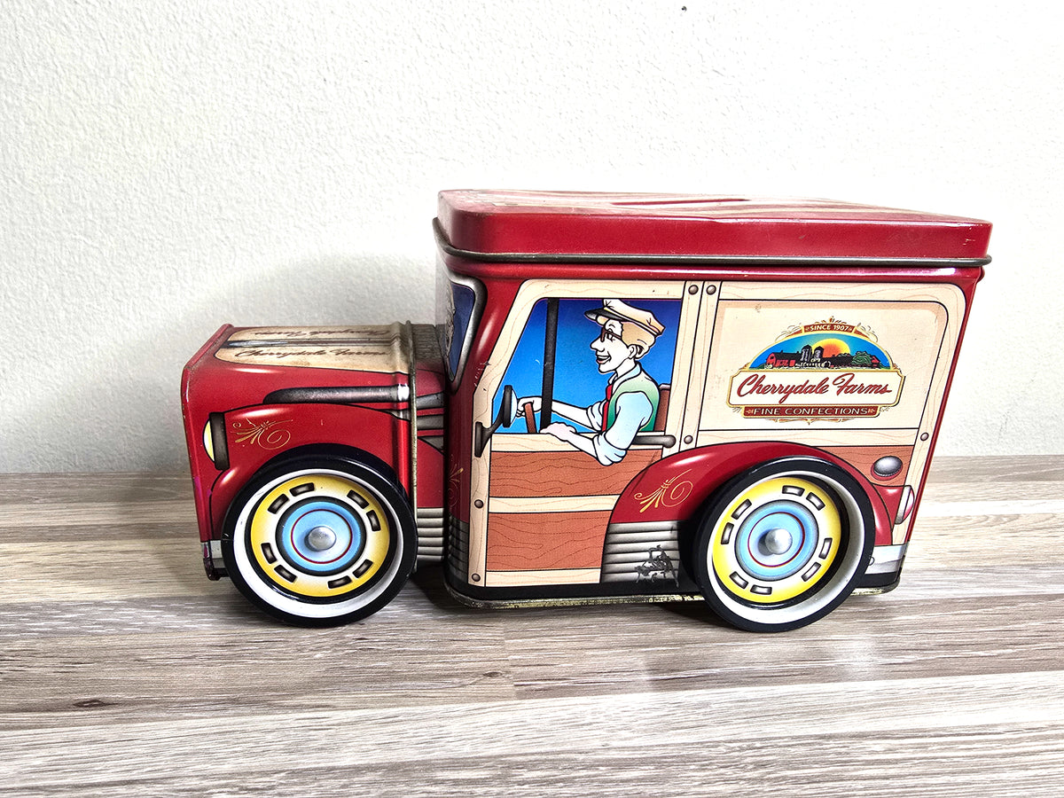 Vintage Tin Toy Coin Bank Cherrydale Farms