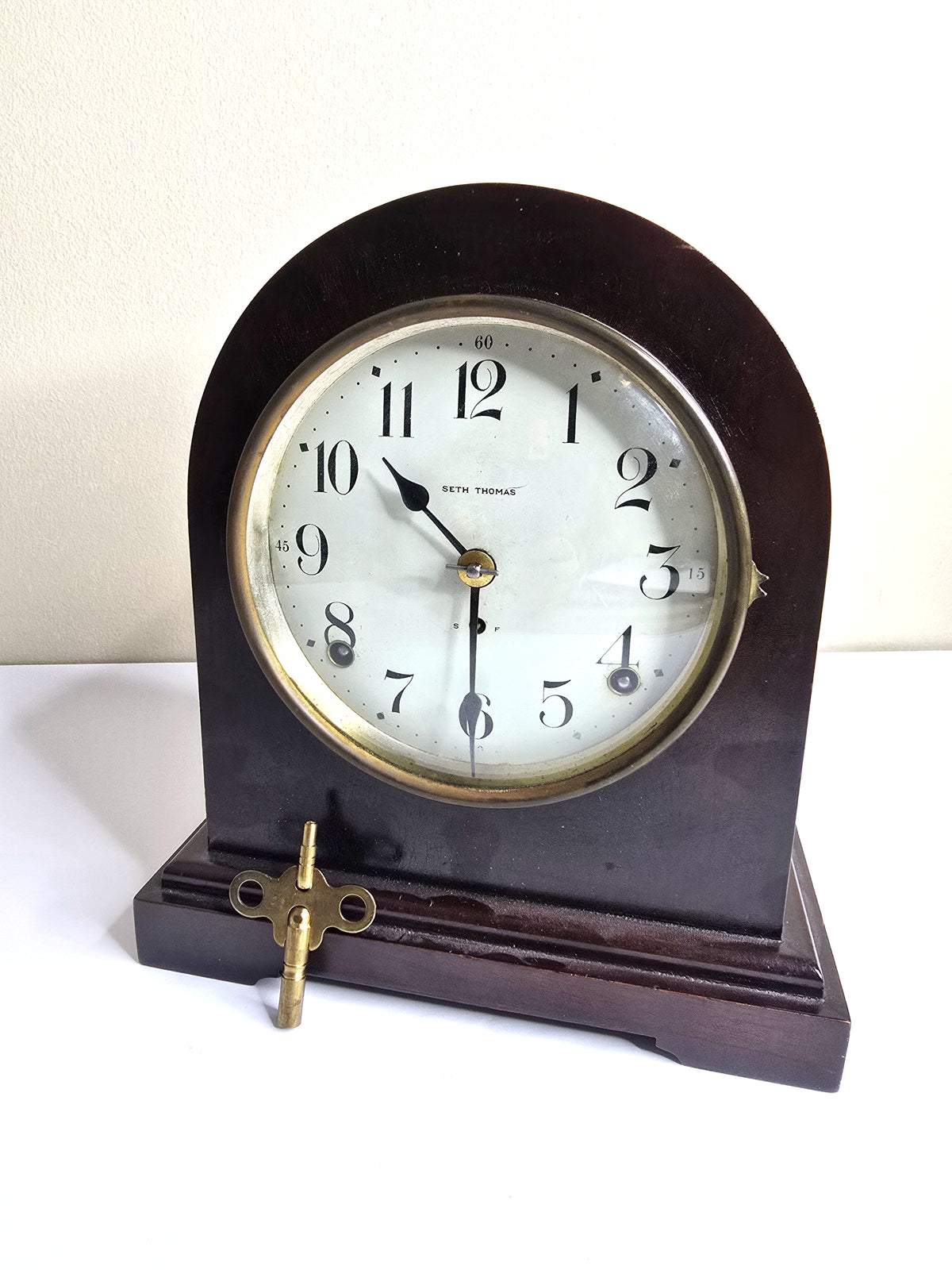 1920s Antique Seth Thomas Beehive Mantel Clock – 8-Day Time &amp; Strike No. 89 AL Movement with Key