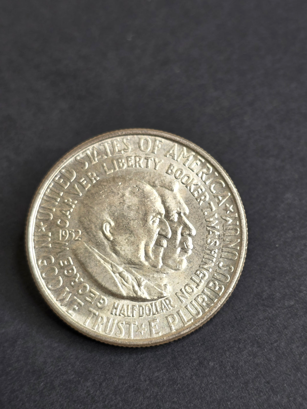 1952 George Washington Carver &amp; Booker T. Washington Commemorative 90% Silver Half Dollar – Choice Uncirculated (MS-63/MS-64)