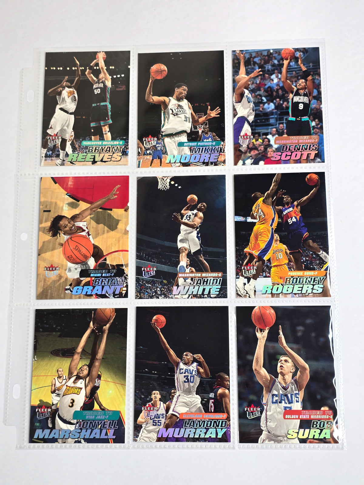 2000-01 Fleer Ultra Basketball 9-Card Bundle Sale – Bryant Reeves, Dennis Scott