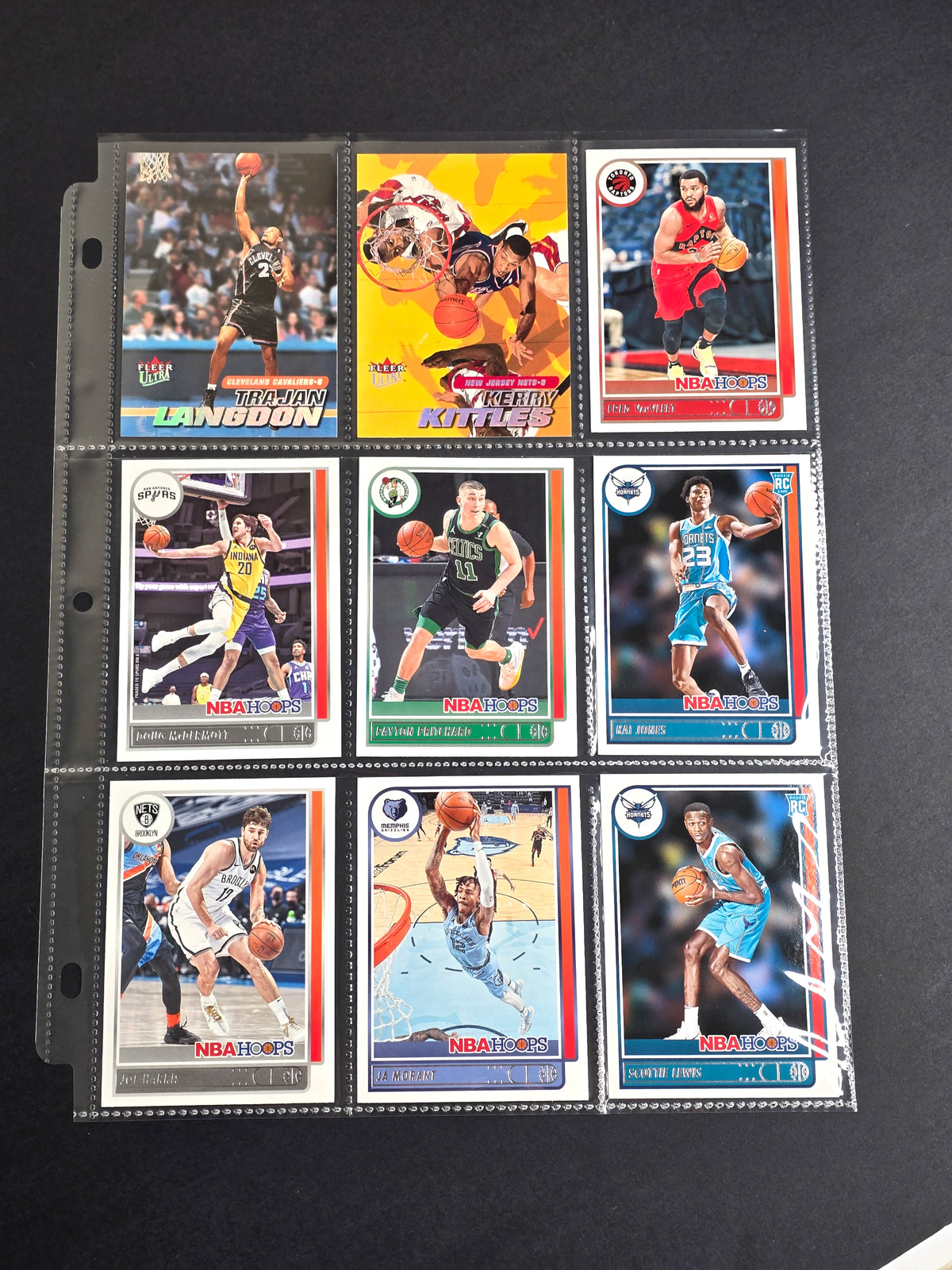 NBA Basketball 9-Card Bundle Sales – 2021-22 Panini NBA Hoops Ja Morant, Kai Jones RC, Scottie Lewis RC + Vintage 2000 Fleer Ultra