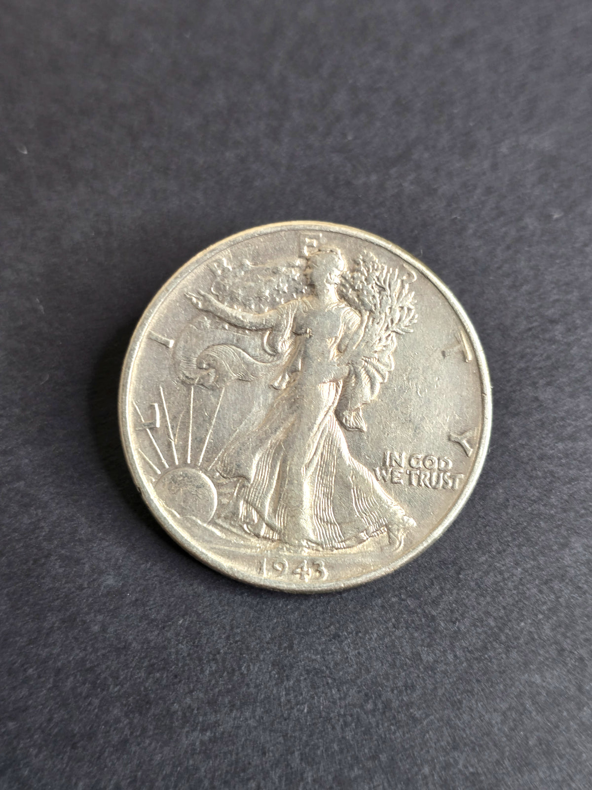 1943 Walking Liberty Silver Half Dollar 90% Silver Circulated VF/XF US Mint Coin