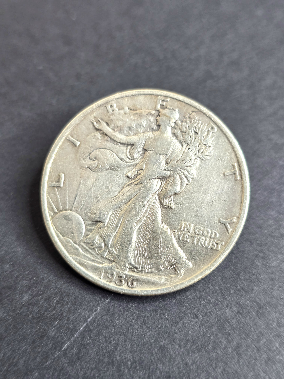 1936 Walking Liberty Silver Half Dollar 90% Silver Vintage U.S. Coin – Very Fine (F-VF)