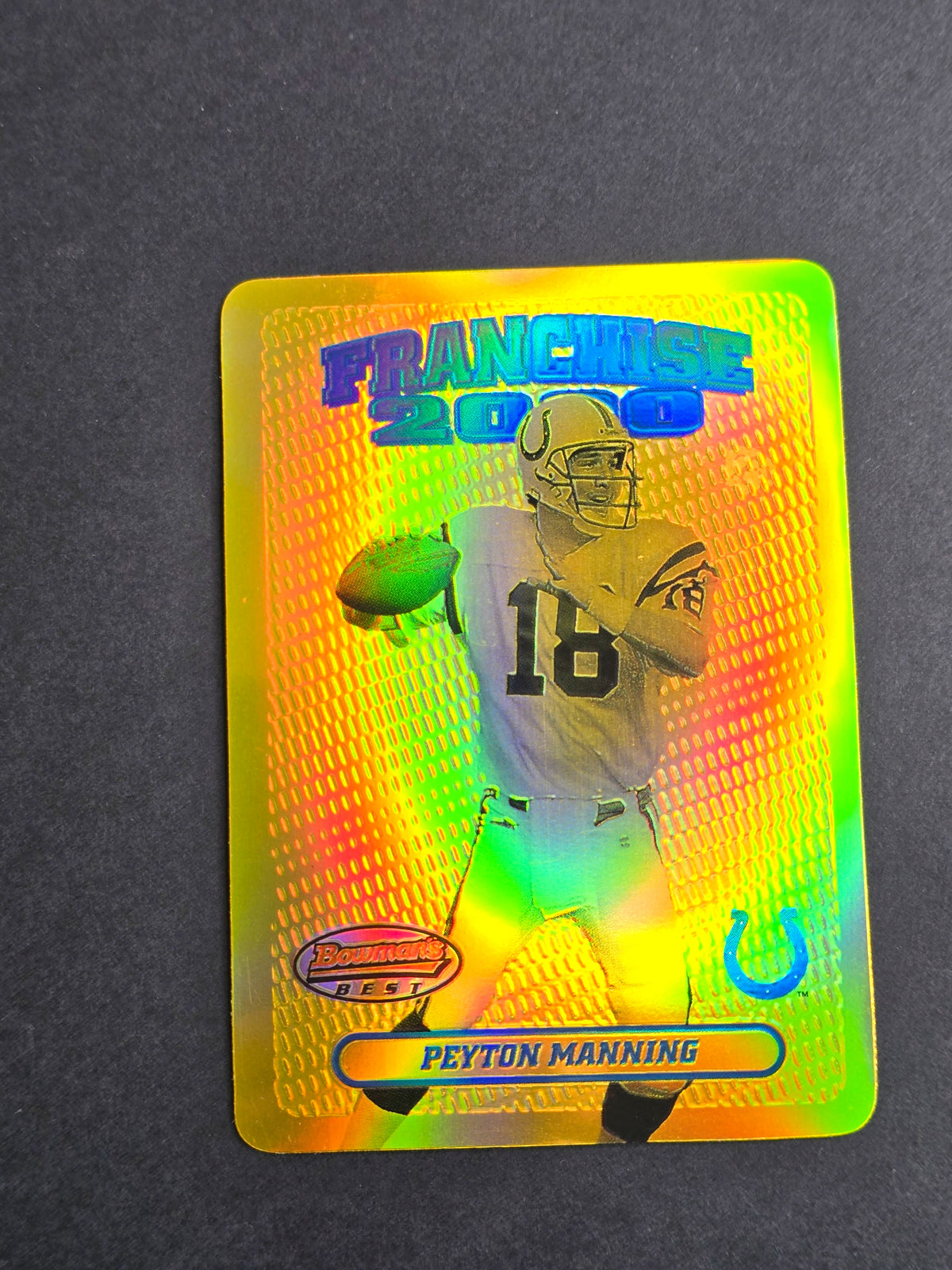 2000 Bowman's Best Franchise 2000 Peyton Manning #F11 Gold Refractor