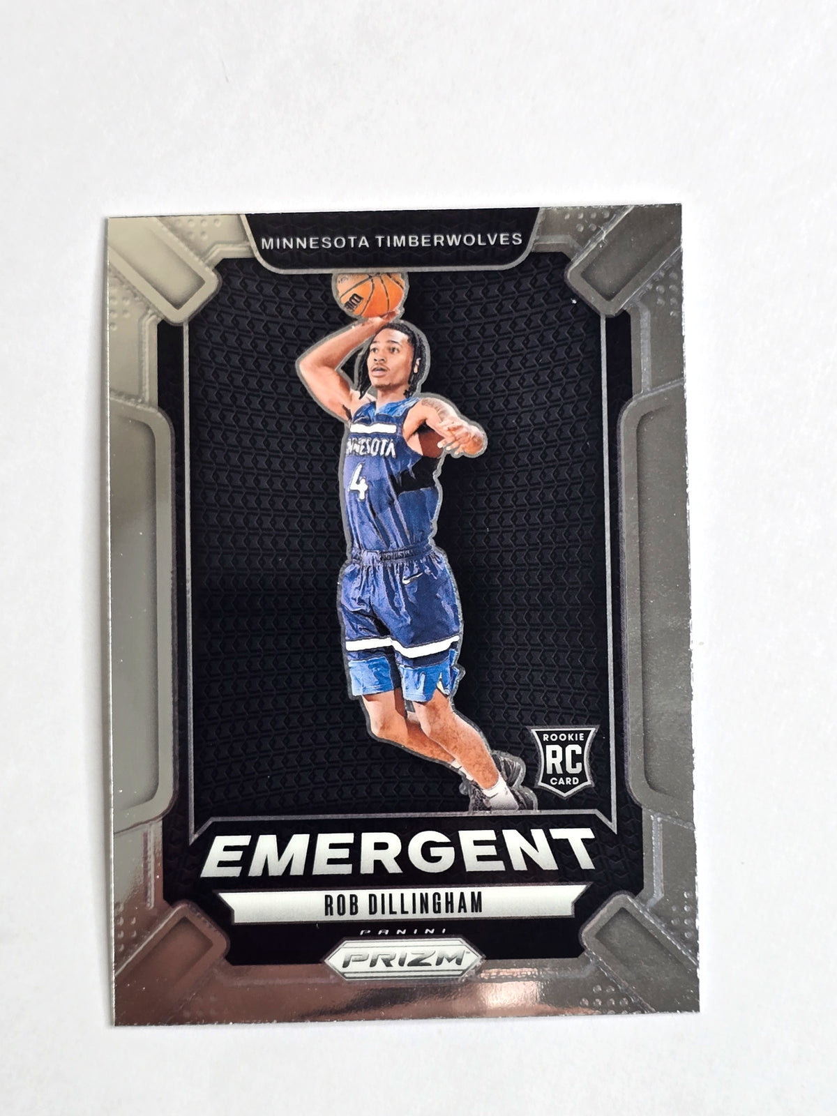 2024-25 Panini Prizm Rob Dillingham Emergent RC #24 Rookie Card Timberwolves
