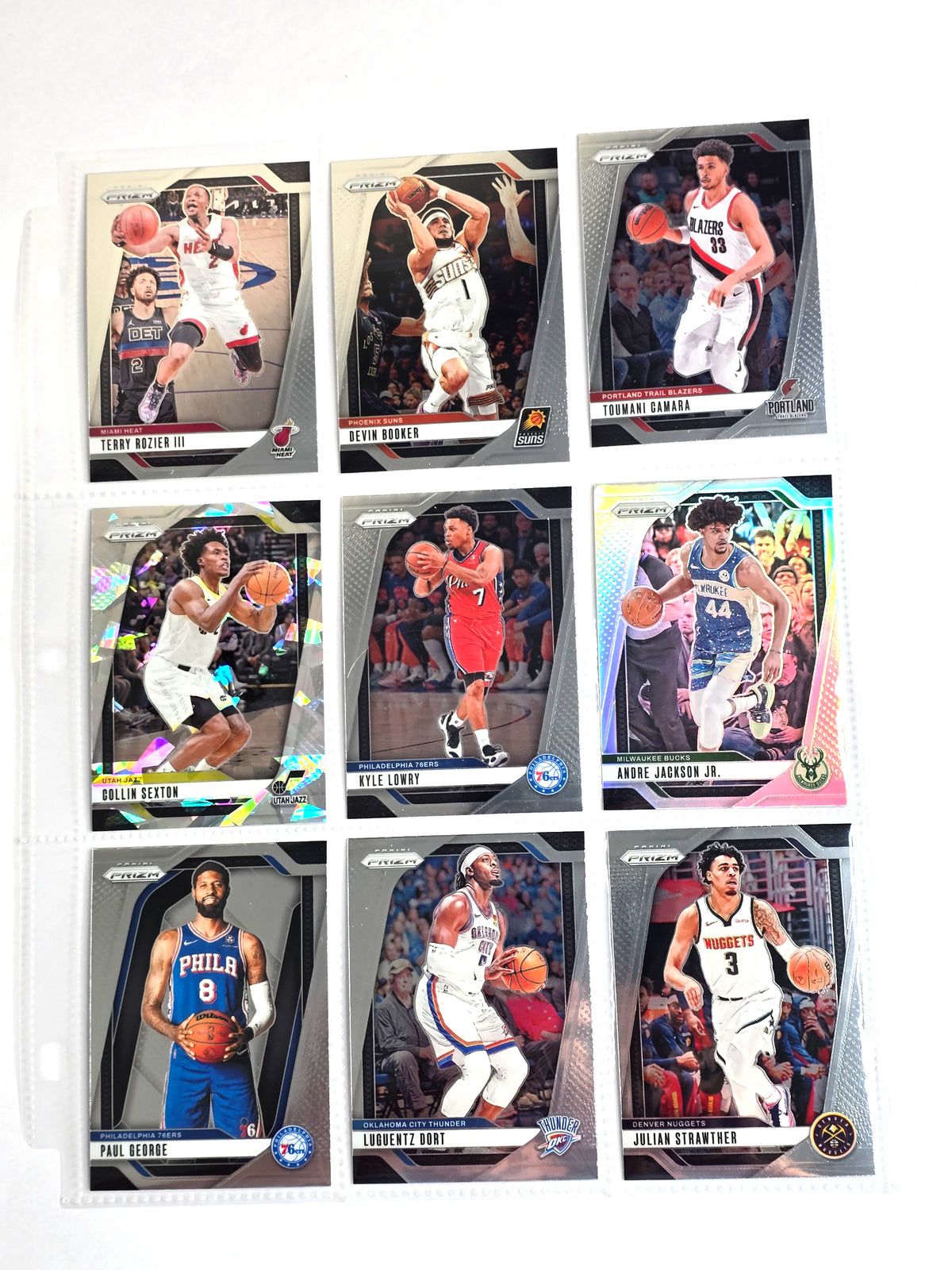 2024-25 Panini Prizm Basketball 9-Card Lot – Devin Booker, Paul George