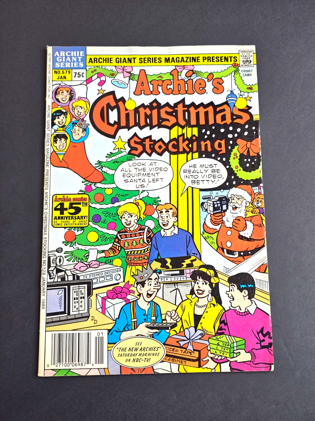 Vintage Archie Giant Series Magazine #579 Jan 1988 Archie’s Christmas Stocking Dan DeCarlo Cover Newsstand Comic Book