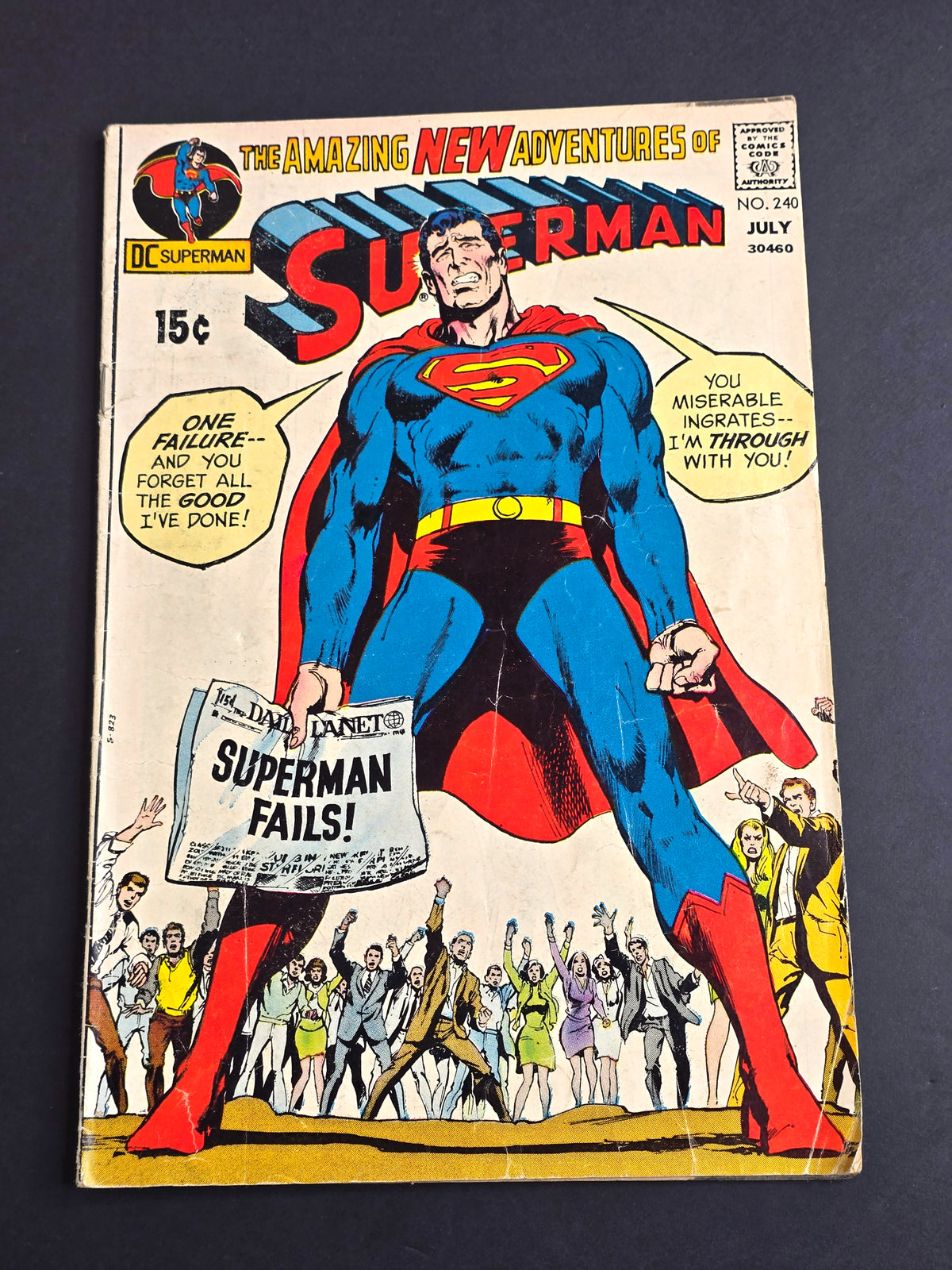 Vintage Superman #240 July 1971 Bronze Age DC Comic – Denny O'Neil &amp; Curt Swan Classic