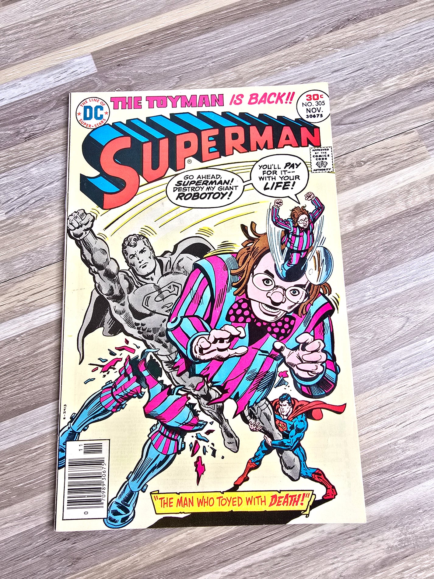 1976 DC Comic Superman #305 The Toyman is Back