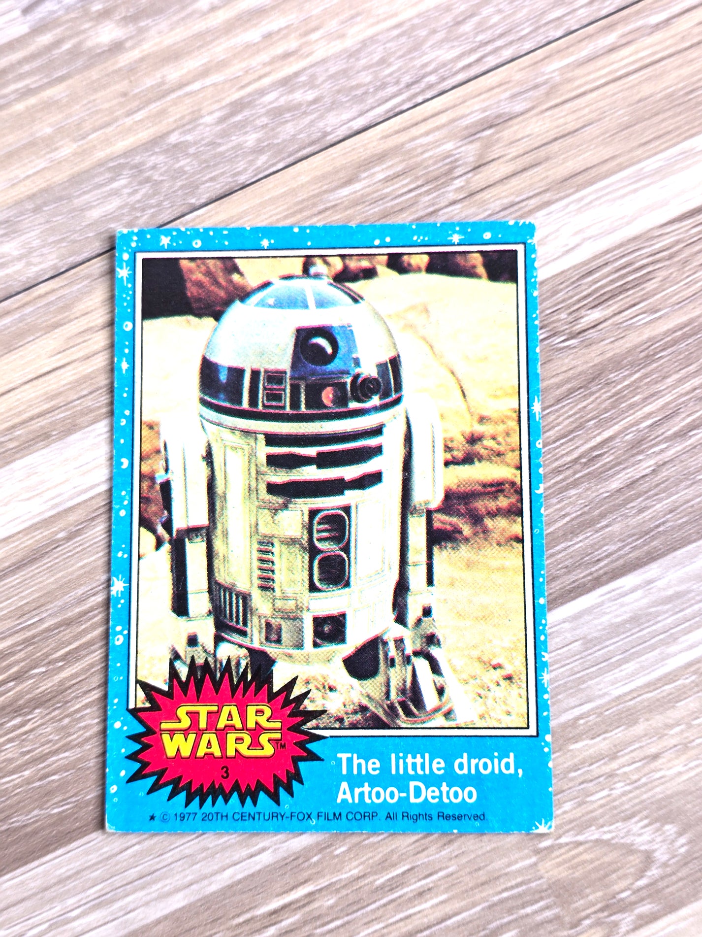 1977 Star Wars The Little Droid, Artoo-Detoo (R2-D2) Trading Card 20th Century Fox