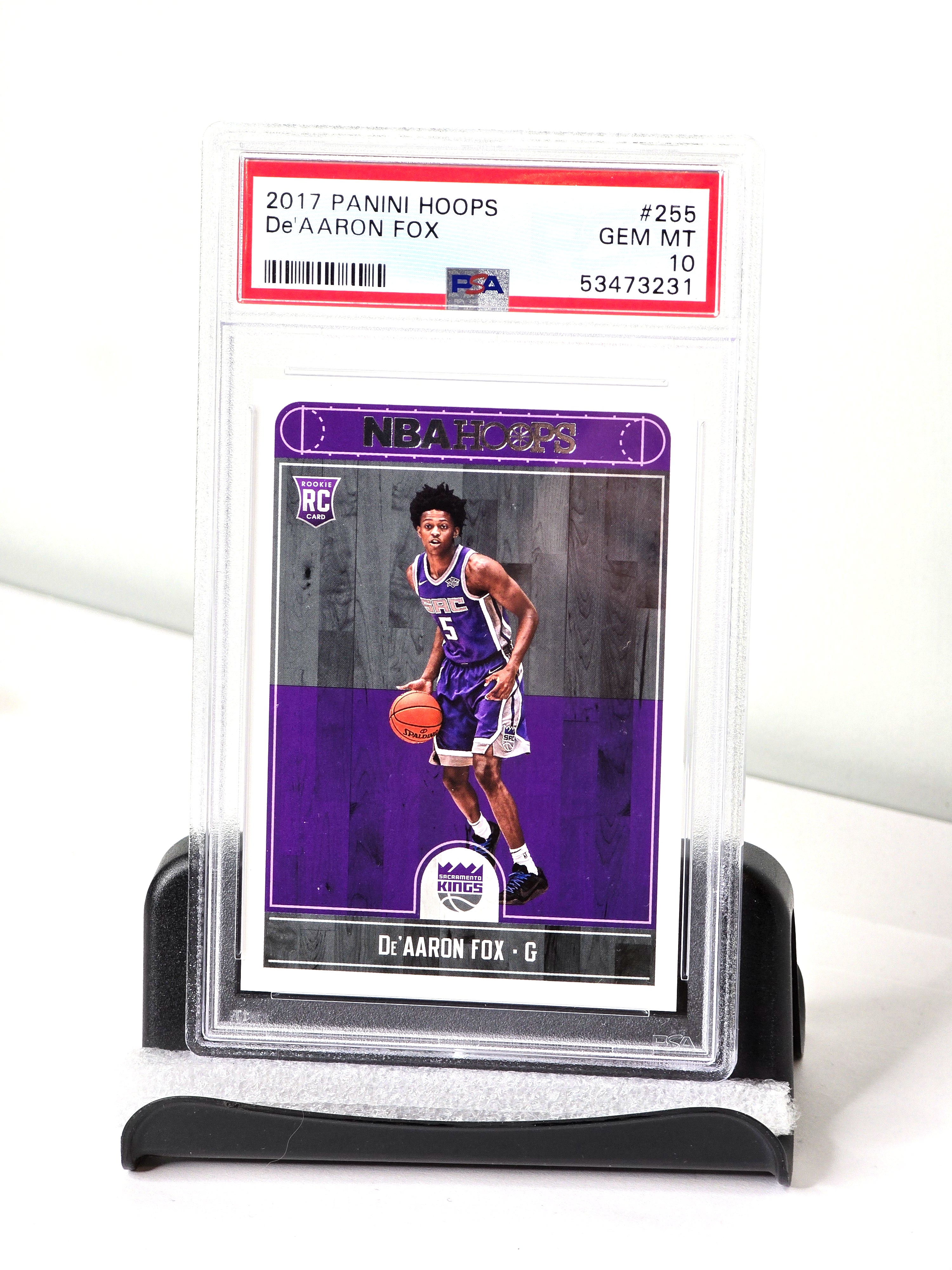 De'Aaron Fox Rookie Basketball Card NBA 2017 Panini No. 255 – Card