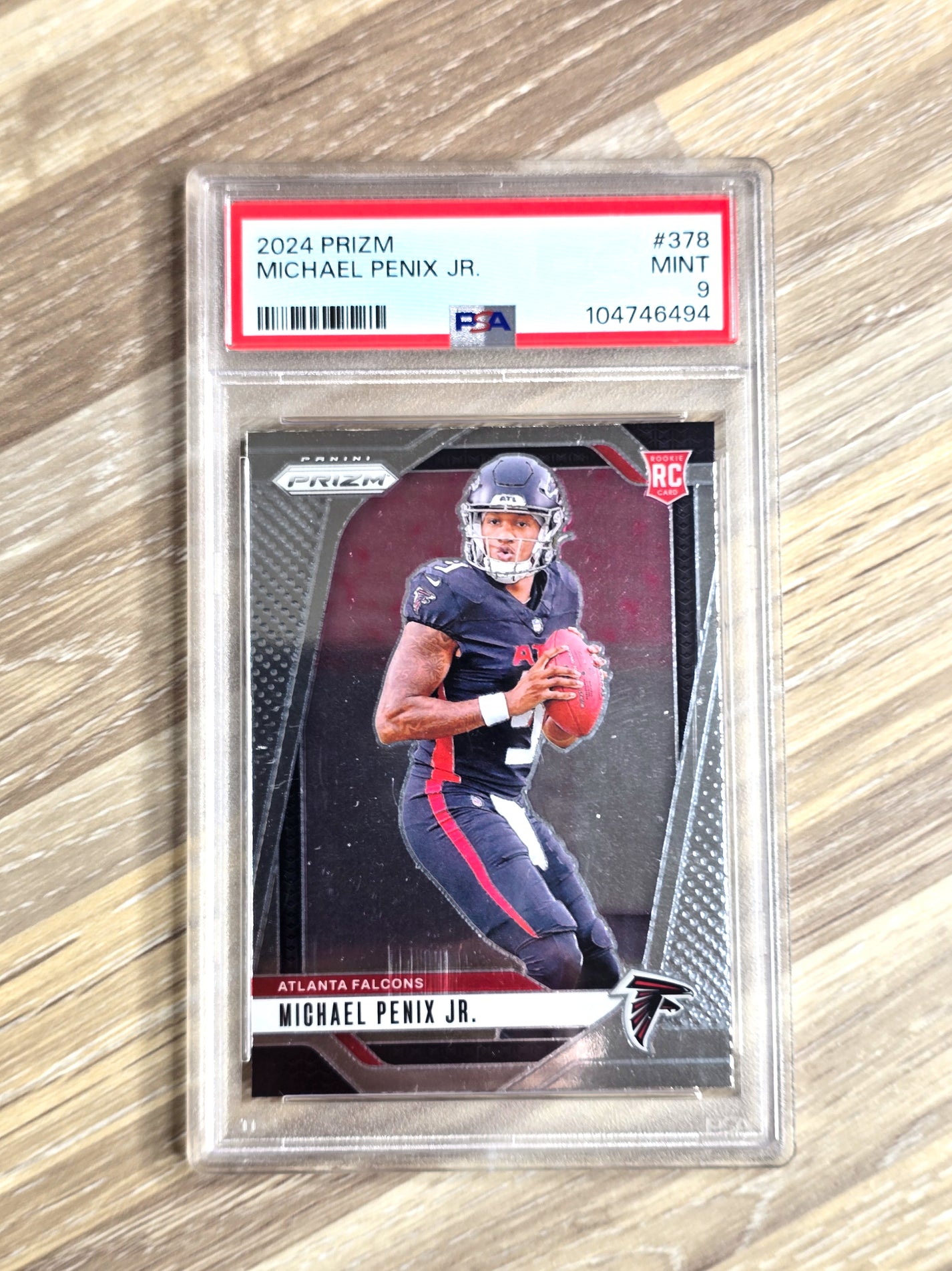 Panini Prizm Michael Penix Jr 2024 Rookie Football Card #378 PSA Mint Grade