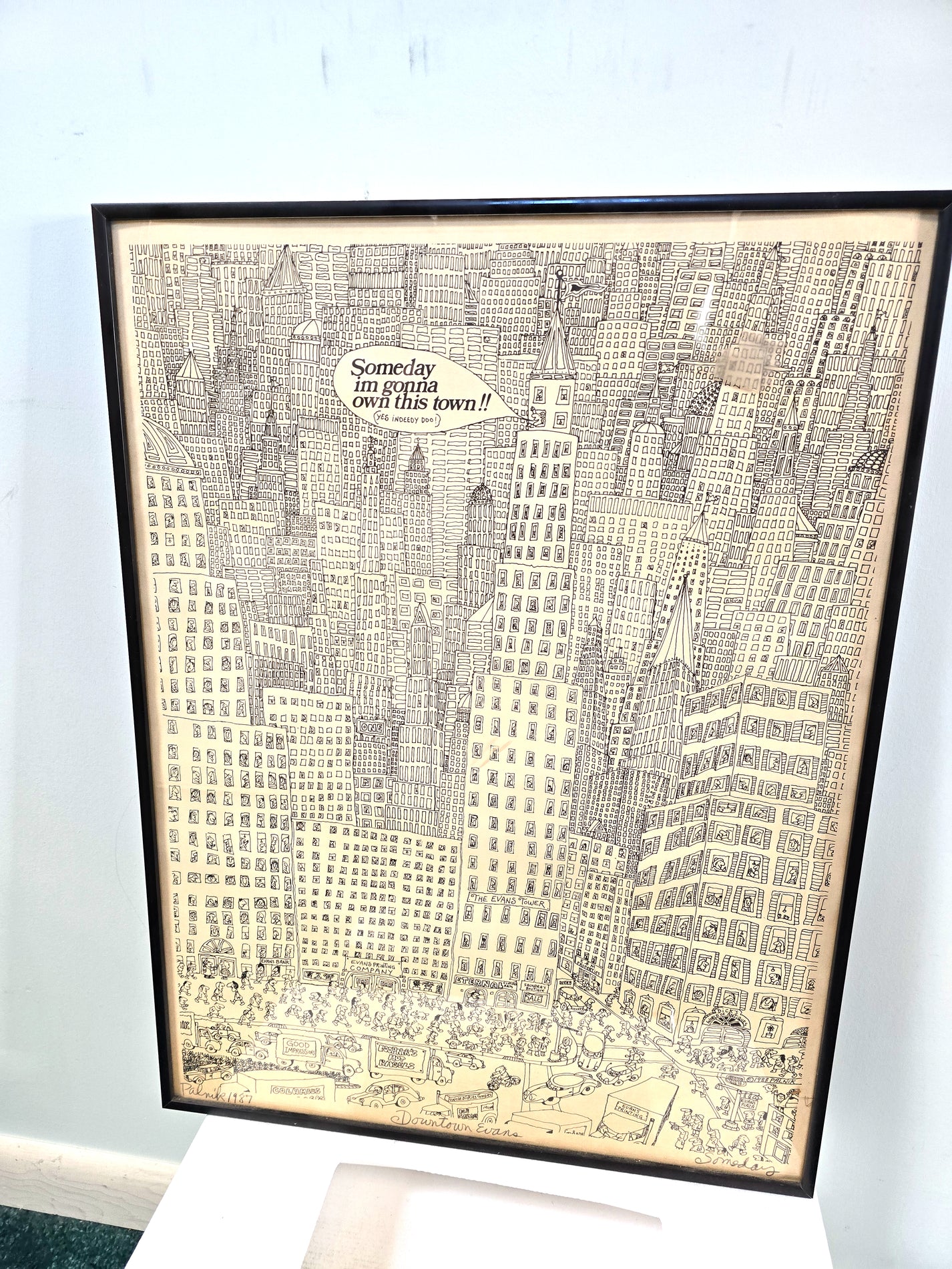 Sketch Illustration Signed by Paul Palnik, Artist Print