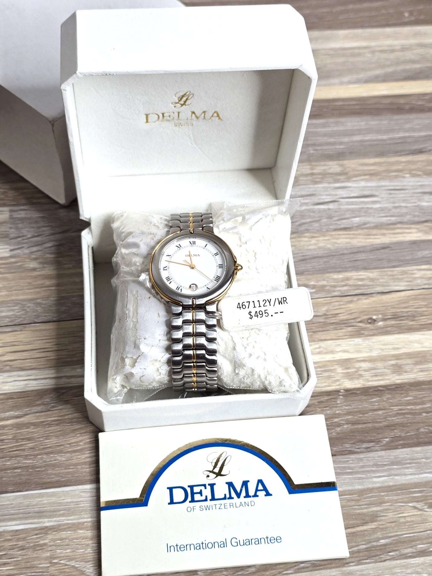 Swiss Watch Vintage Delma 18k Gold Plated Tone Water Resistant 100ft